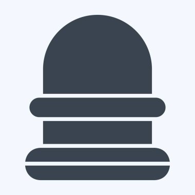 Simge yüz maskesi. Binicilik sporu sembolüyle ilgili. Kabartma tarzı. dizayn edilebilir