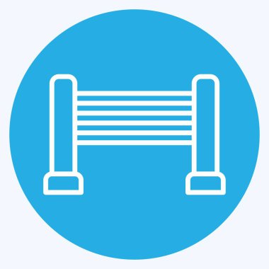 Simge Atlayışı. Binicilik sporu sembolüyle ilgili. Mavi gözlü. dizayn edilebilir