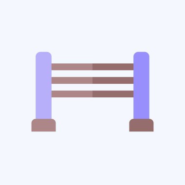 Simge Atlayışı. Binicilik sporu sembolüyle ilgili. Düz stil. dizayn edilebilir