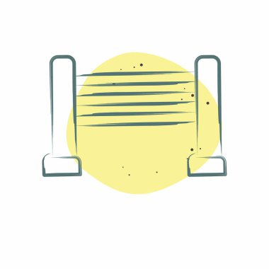 Simge Atlayışı. Binicilik sporu sembolüyle ilgili. Renkli Leke Biçimi. dizayn edilebilir