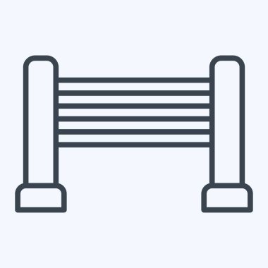 Simge Atlayışı. Binicilik sporu sembolüyle ilgili. Sıra tarzı. dizayn edilebilir