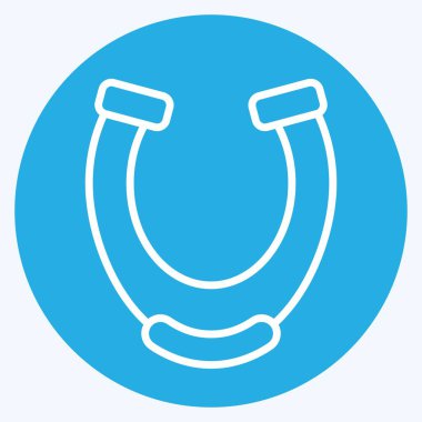 Simge Nalı. Binicilik sporu sembolüyle ilgili. Mavi gözlü. dizayn edilebilir