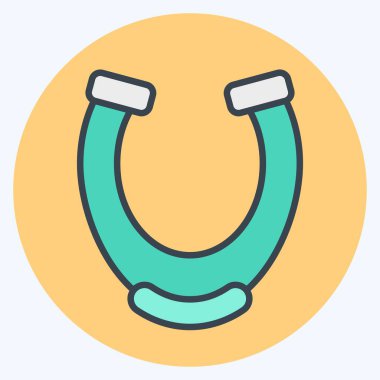 Simge Nalı. Binicilik sporu sembolüyle ilgili. renk arkadaşı stili. dizayn edilebilir