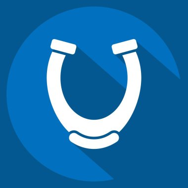 Simge Nalı. Binicilik sporu sembolüyle ilgili. Uzun gölge tarzı. dizayn edilebilir