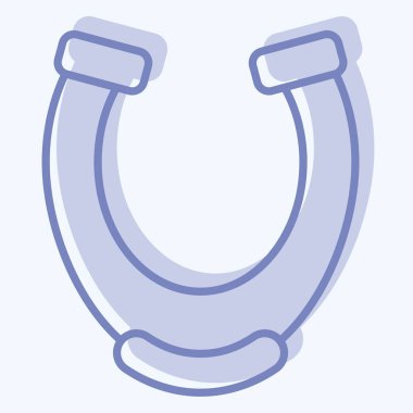 Simge Nalı. Binicilik sporu sembolüyle ilgili. İki ton stili. dizayn edilebilir