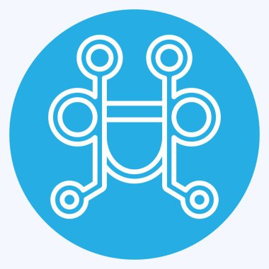 Icon Pelham Bit. Binicilik sporu sembolüyle ilgili. Mavi gözlü. dizayn edilebilir