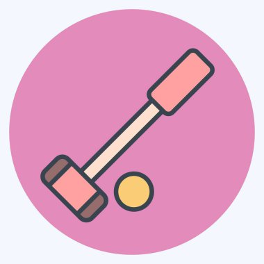 Simge Polo. Binicilik sporu sembolüyle ilgili. renk arkadaşı stili. dizayn edilebilir