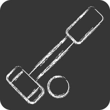 Simge Polo. Binicilik sporu sembolüyle ilgili. Tebeşir stili. dizayn edilebilir