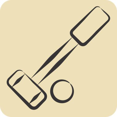 Simge Polo. Binicilik sporu sembolüyle ilgili. El çizimi tarzı. dizayn edilebilir