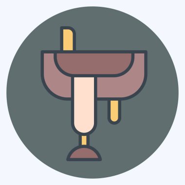 Simge eyeri. Binicilik sporu sembolüyle ilgili. renk arkadaşı stili. dizayn edilebilir