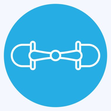 Simge Snaffle. Binicilik sporu sembolüyle ilgili. Mavi gözlü. dizayn edilebilir