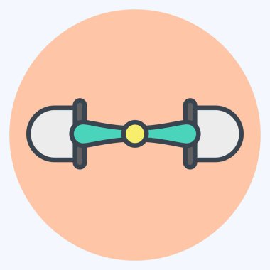 Simge Snaffle. Binicilik sporu sembolüyle ilgili. renk arkadaşı stili. dizayn edilebilir