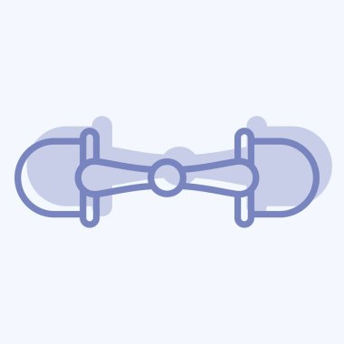 Simge Snaffle. Binicilik sporu sembolüyle ilgili. İki ton stili. dizayn edilebilir