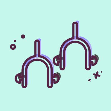 Simge mahmuzları. Binicilik sporu sembolüyle ilgili. MBE tarzı. dizayn edilebilir