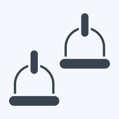 Simge Kayışları. Binicilik sporu sembolüyle ilgili. Kabartma tarzı. dizayn edilebilir