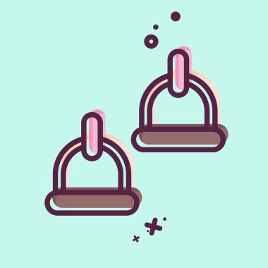 Simge Kayışları. Binicilik sporu sembolüyle ilgili. MBE tarzı. dizayn edilebilir