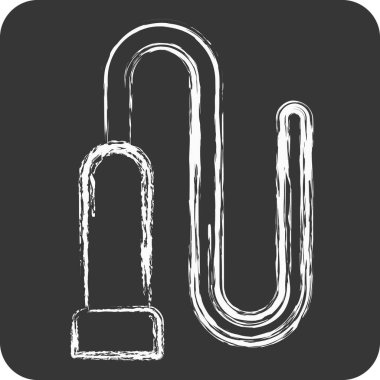 Simge kırbacı. Binicilik sporu sembolüyle ilgili. Tebeşir stili. dizayn edilebilir