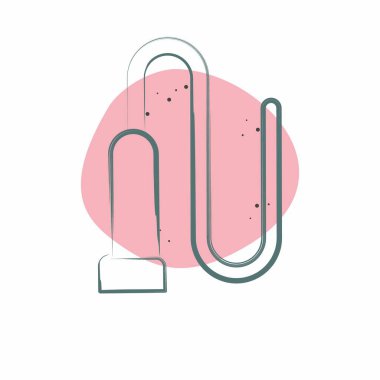 Simge kırbacı. Binicilik sporu sembolüyle ilgili. Renkli Leke Biçimi. dizayn edilebilir