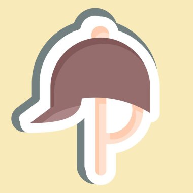 Etiket Helmat. Binicilik sporu sembolüyle ilgili. dizayn edilebilir