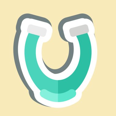 Çıkartmalı Nal. Binicilik sporu sembolüyle ilgili. dizayn edilebilir