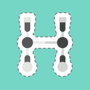 Çıkartma çizgisi Bits 'i kesti. Binicilik sporu sembolüyle ilgili. dizayn edilebilir