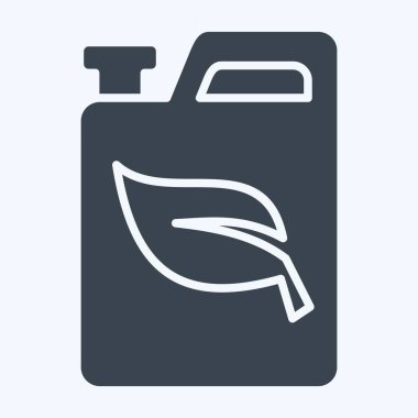 Simge biyoyakıtı. Enerji Depolama sembolüyle ilgili. Kabartma tarzı. düzenlenebilir