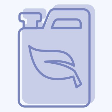 Simge biyoyakıtı. Enerji Depolama sembolüyle ilgili. İki ton stili. düzenlenebilir