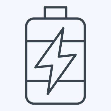 Simge Enerjisi Deposu. Enerji Depolama sembolüyle ilgili. Sıra tarzı. düzenlenebilir