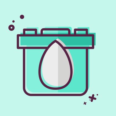 Icon Tuzlu Su Bataryası. Enerji Depolama sembolüyle ilgili. MBE tarzı. düzenlenebilir