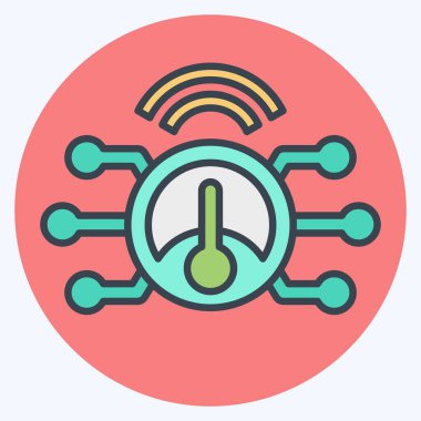 Simge Akıllı Metre. Enerji Depolama sembolüyle ilgili. renk arkadaşı stili. düzenlenebilir