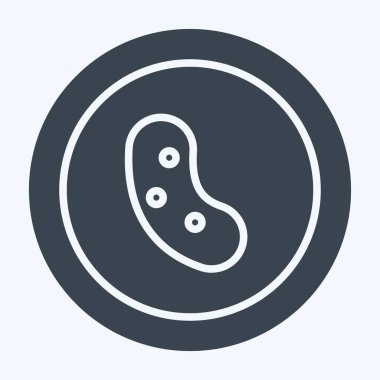 Simge Anti Bakteriyel. Kumaş sembolüyle ilgili. Kabartma tarzı. Basit tasarım düzenlenebilir