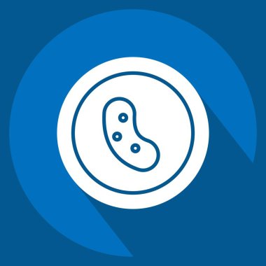 Simge Anti Bakteriyel. Kumaş sembolüyle ilgili. Uzun gölge tarzı. Basit tasarım düzenlenebilir