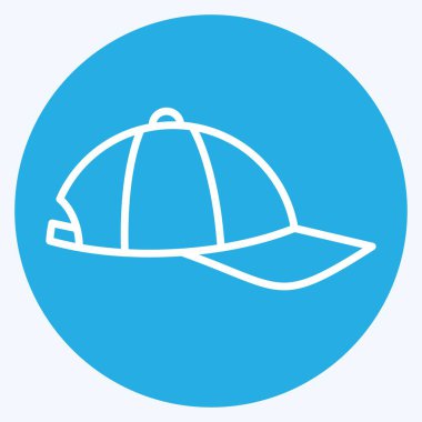 Simge kaptanı. Kumaş sembolüyle ilgili. Mavi gözlü. Basit tasarım düzenlenebilir