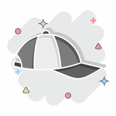 Simge kaptanı. Kumaş sembolüyle ilgili. Çizgi roman. Basit tasarım düzenlenebilir