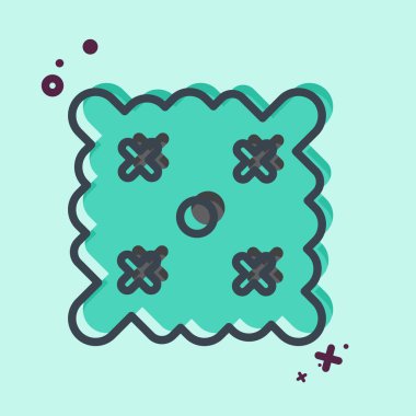 İkon Paskalya Dilekleri. Kumaş sembolüyle ilgili. MBE tarzı. Basit tasarım düzenlenebilir