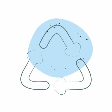 İkon Çevre Dostu. Kumaş sembolüyle ilgili. Renkli Leke Biçimi. Basit tasarım düzenlenebilir