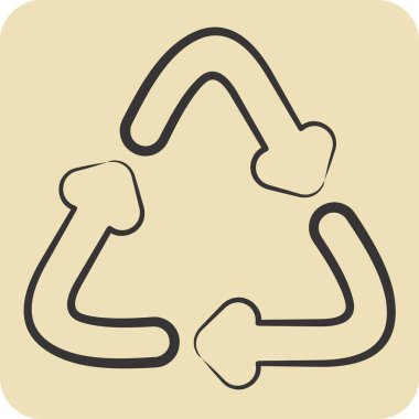 İkon Çevre Dostu. Kumaş sembolüyle ilgili. El çizimi tarzı. Basit tasarım düzenlenebilir