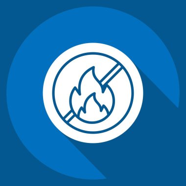 Simge Ateşe dayanıklı. Kumaş sembolüyle ilgili. Uzun gölge tarzı. Basit tasarım düzenlenebilir