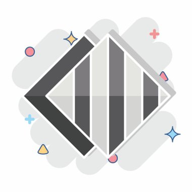 Simge mendili. Kumaş sembolüyle ilgili. Çizgi roman. Basit tasarım düzenlenebilir