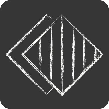 Simge mendili. Kumaş sembolüyle ilgili. Tebeşir stili. Basit tasarım düzenlenebilir