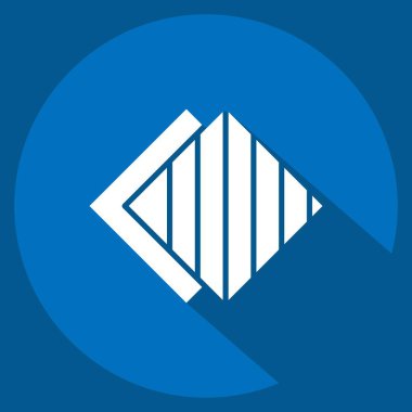 Simge mendili. Kumaş sembolüyle ilgili. Uzun gölge tarzı. Basit tasarım düzenlenebilir