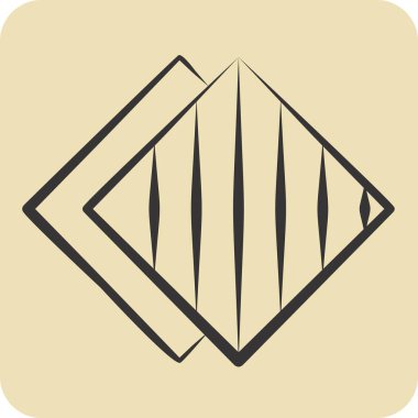 Simge mendili. Kumaş sembolüyle ilgili. El çizimi tarzı. Basit tasarım düzenlenebilir