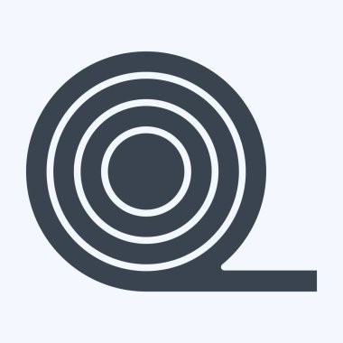 Simge İzolasyonu. Kumaş sembolüyle ilgili. Kabartma tarzı. Basit tasarım düzenlenebilir