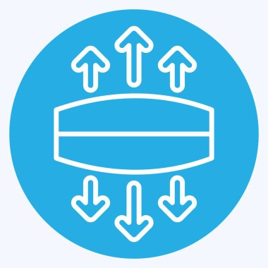 Simge esnemesi. Kumaş sembolüyle ilgili. Mavi gözlü. Basit tasarım düzenlenebilir