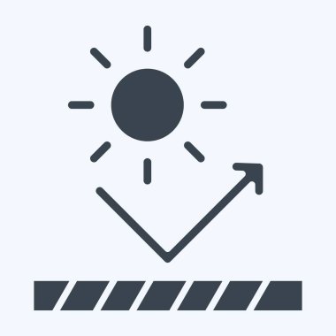 Simge UV koruması. Kumaş sembolüyle ilgili. Kabartma tarzı. Basit tasarım düzenlenebilir