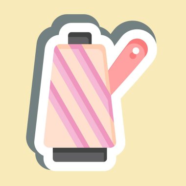 Etiketli kumaş rulosu. Kumaş sembolüyle ilgili. Basit tasarım düzenlenebilir