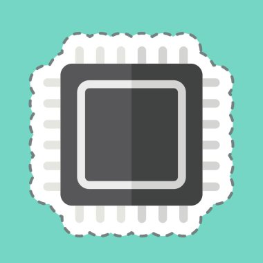 Çıkartma çizgisi Dekoratif Tekstil 'i kesti. Kumaş sembolüyle ilgili. Basit tasarım düzenlenebilir