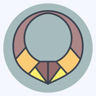 Icon Neklace. Amerikan yerlilerinin sembolüyle ilgili. renk arkadaşı stili. dizayn edilebilir