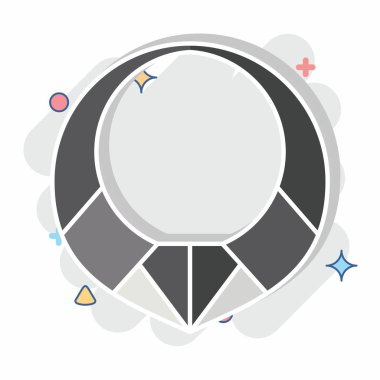 Icon Neklace. Amerikan yerlilerinin sembolüyle ilgili. Çizgi roman. dizayn edilebilir