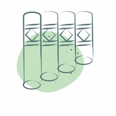 Simge Panpipe. Amerikan yerlilerinin sembolüyle ilgili. Renkli Leke Biçimi. dizayn edilebilir